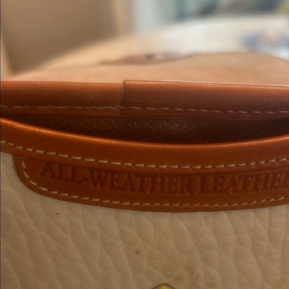 Vintage Dooney & Bourke AWL Calvary Spectator Taupe Brown Leather Crossbody Bag - Picture 7 of 9